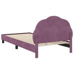 vidaXL Cadre de lit pour enfants avec tête de lit Violet 90 x 190 cm