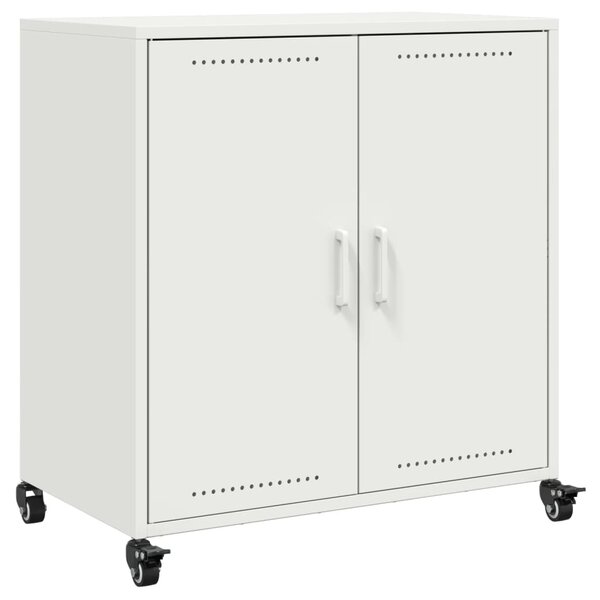 vidaXL Buffet blanc 68 5x39x72 cm acier laminé à froid