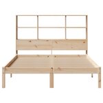 vidaXL Lit bibliothèque sans matelas 135x190 cm bois de pin massif