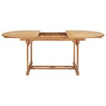 vidaXL Ensemble à manger d'extérieur 7Pièces 150-200x100x75cm Teck massif
