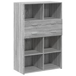 vidaXL Buffet haut sonoma gris 80x42 5x124 cm bois d'ingénierie