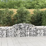 vidaXL Paniers à gabions arqués 12 Pièces 300x50x60/80 cm fer galvanisé
