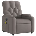 vidaXL Fauteuil de massage inclinable électrique Taupe Tissu