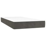 vidaXL Sommier à lattes de lit et matelas gris foncé 120x190cm velours