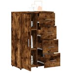 vidaXL Buffets 2 Pièces chêne fumé 60x31x84 cm bois d'ingénierie