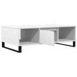 vidaXL Table basse blanc 104x60x35 cm bois d'ingénierie