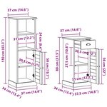 vidaXL Ensemble de mobilier de salle de bain 4 Pièces marron miel