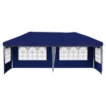 vidaXL Tente de fête pop-up 575 x 289 x 245 cm Bleu