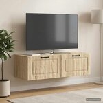 vidaXL Meuble TV mural Chêne Sonoma 98 x 41 x 30 cm Bois d'ingénierie