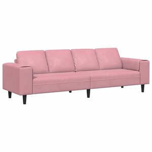 vidaXL Canapé de salon Rose 250 x 77 x 76 cm