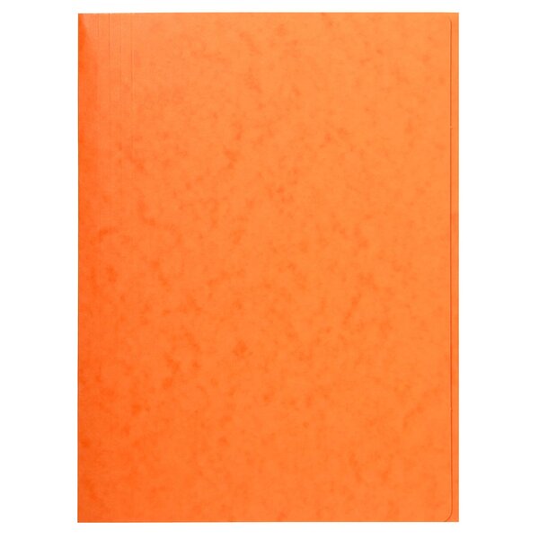Chemise Simple Sans Élastique Avec 3 Rabats Carte Lustrée 400gm2 - A4 - Orange - X 25 - Exacompta