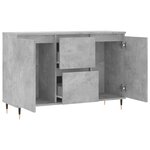 vidaXL Buffet gris béton 101 5x35x70 cm bois d'ingénierie