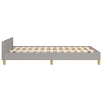 vidaXL Cadre de lit sans matelas gris clair 120x200 cm tissu