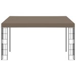 vidaXL Belvédère mural 4x3 m Taupe Tissu