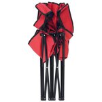 vidaXL Chaise de camping pliable à 2 places Acier et tissu Rouge