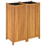 vidaXL Jardinière avec doublure 84x42x100 cm bois massif d'acacia