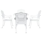 Ensemble de jardin 5 pièces en alu blanc