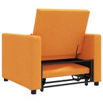 vidaXL Canapé-lit convertible 3-en-1 jaune foncé en tissu