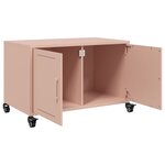 vidaXL Meuble TV rose 68x39x43 5 cm acier