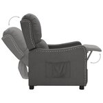 Vidaxl fauteuil inclinable gris foncé tissu