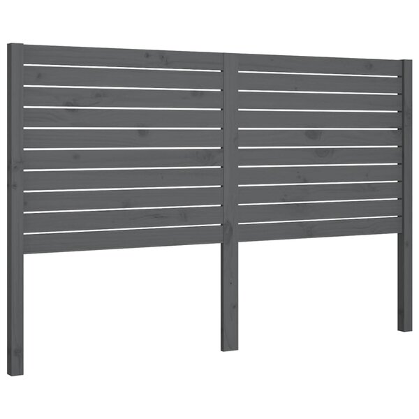 vidaXL Tête de lit Gris 126x4x100 cm Bois massif de pin