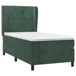 vidaXL Sommier à lattes de lit avec matelas Vert foncé 90x190 cm