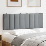 vidaXL Coussin de tête de lit Hanko gris clair 120 cm tissu