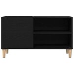 vidaXL Meuble à vinyles Chêne noir 84 5 x 38 x 48 cm Bois d'ingénierie