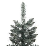 vidaXL Sapin de Noël artificiel mince avec support Vert 120 cm PVC