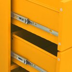 vidaXL Commode Jaune moutarde 80x35x101 5 cm Acier