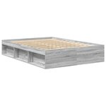 vidaXL Cadre de lit sans matelas sonoma gris 120x200 cm