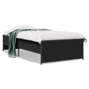 vidaXL Cadre de lit sans matelas noir 90x190 cm