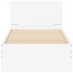 vidaXL Cadre de lit sans matelas avec lumières LED blanc 90x190 cm
