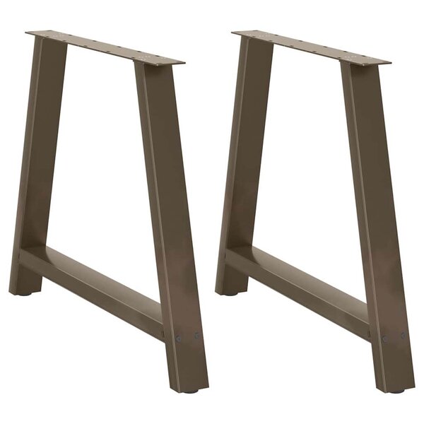 vidaXL Pieds de table à manger en forme de A 2 pièces 90 x (72-73) cm Acier