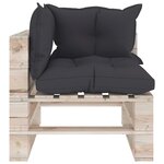 vidaXL Salon palette de jardin 5 Pièces avec coussins bois de pin
