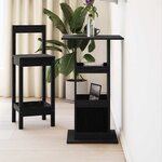 vidaXL Table de bar Chêne noir 60 x 60 x 100 cm Bois d'ingénierie