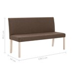 Banquette pouf tabouret meuble banc 139 cm marron polyester 3002084