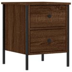 vidaXL Tables de chevet 2Pièces chêne marron 40x42x50cm bois d'ingénierie