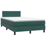 vidaXL Sommier à lattes de lit et matelas vert foncé 120x220cm velours