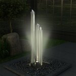 vidaXL Fontaine de jardin Argenté 48x34x123 cm Acier inoxydable