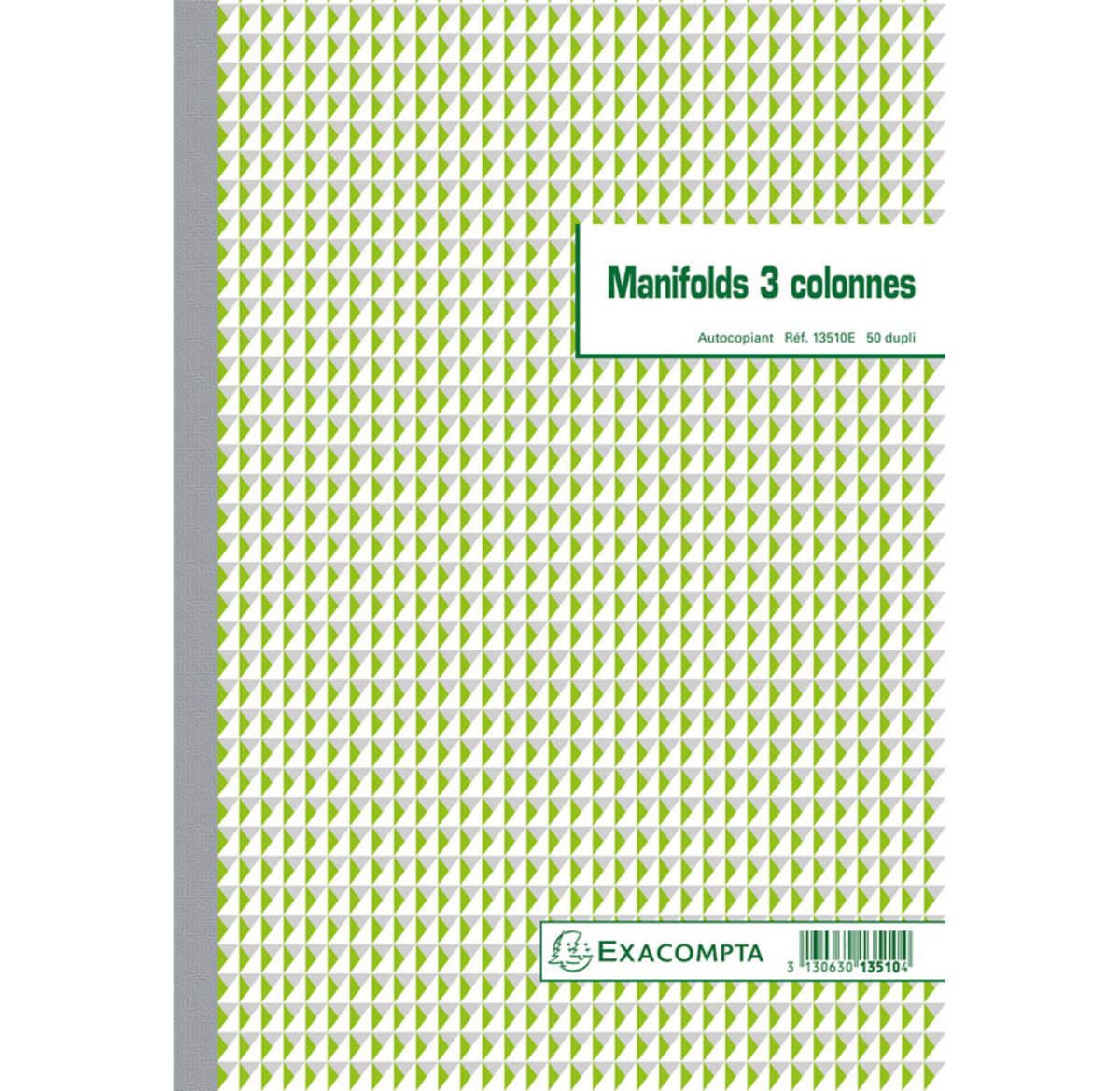 Manifold Autocopiant Quadrillé 297x210 Mm 50 Feuillets Dupli