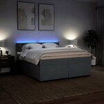 vidaXL Sommier à lattes de lit avec matelas Gris foncé 180x200cm Tissu