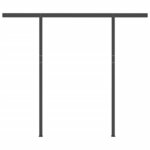 vidaXL Auvent rétractable automatique et poteaux 3x2 5m Jaune et blanc