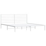 vidaXL Cadre de lit métal sans matelas et tête de lit blanc 193x203 cm