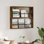 vidaXL Étagère à magazines avec étagère Chêne fumé 80 x 12 x 70 cm