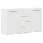vidaXL Buffet avec tiroir Blanc 120 x 36 x 69 cm Bois d'ingénierie