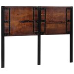 vidaXL Tête de lit 140 cm bois massif récupéré et fer