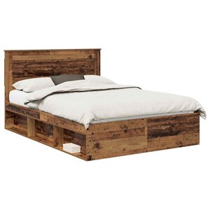 vidaXL Cadre de lit Bois ancien 150 x 200 cm Pin massif