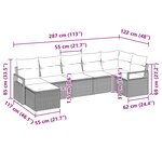 vidaXL Ensemble de Canapés 7 Pièces Gris polyrotin