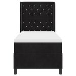 vidaXL Lit coffre avec matelas noir 80x200 cm velours